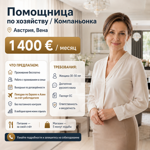 Помощница по хозяйству / Компаньонка
