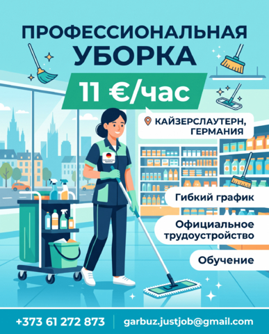 Работа в клининге в Германии