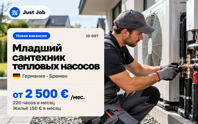 Младший сантехник по монтажу тепловых насосов